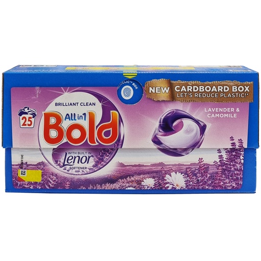 BOLD ALL-IN-1 LAVENDER & CAMOMILE LAUNDRY PODS 25'S WASH