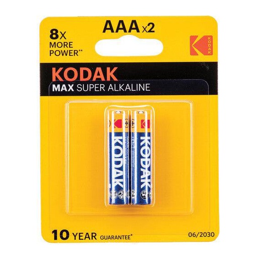 KODAK MAX SUPER ALKALINE AAA BATTERY 2'S PACK