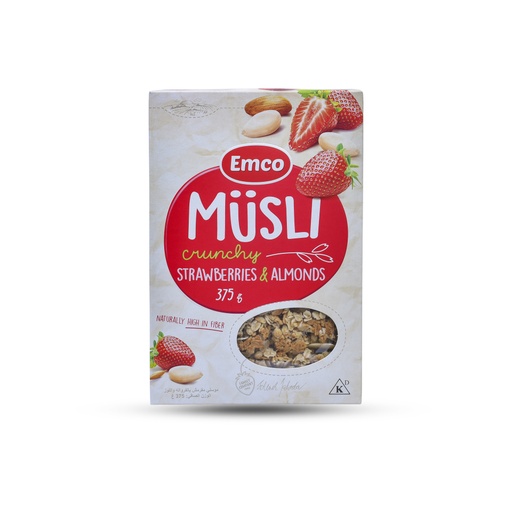 EMCO CRUNCHY MUESLI WITH STRAWBERRIES & ALMONDS 375G