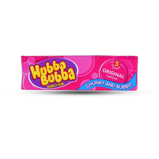 WRIGLEY'S HUBBA BUBBA BUBBLE GUM ORIGINAL 5 CHUNKS 35G