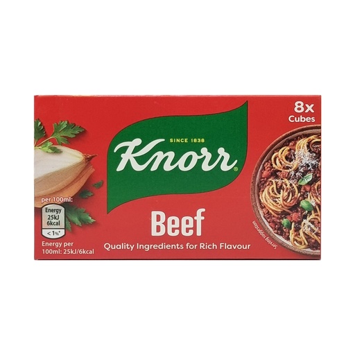 KNORR 8 BEEF STOCK CUBE 80G