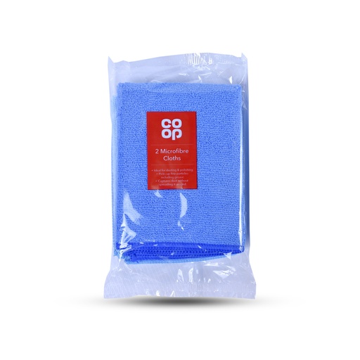 CO-OP  2 MICROFIBRE CLOTHS