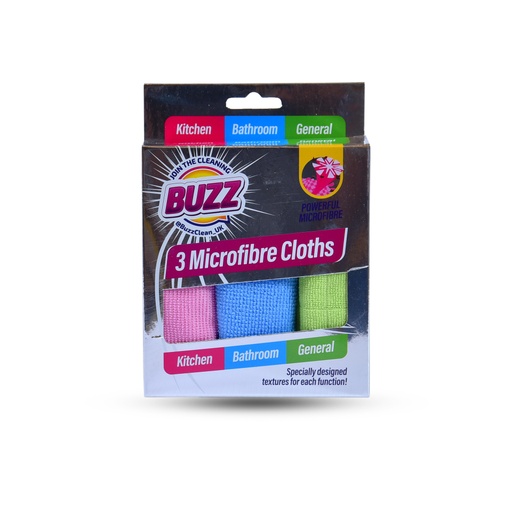 BUZZ 3 MICROFIBRE CLOTHS