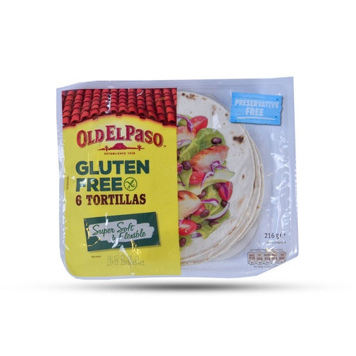 OLD EL PASO GLUTEN FREE TORTILLAS 216G