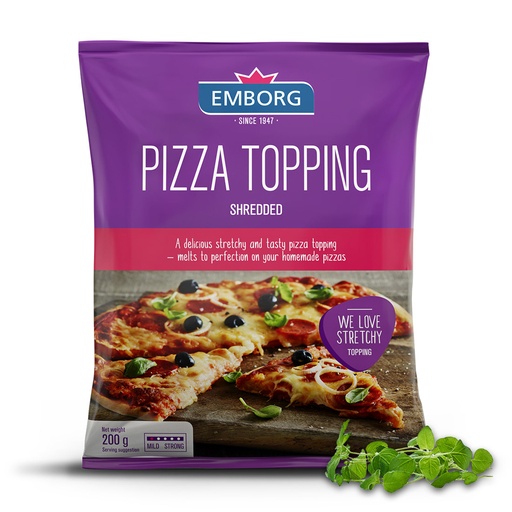 EMBORG PIZZA TOPPING SHREDDED 200G