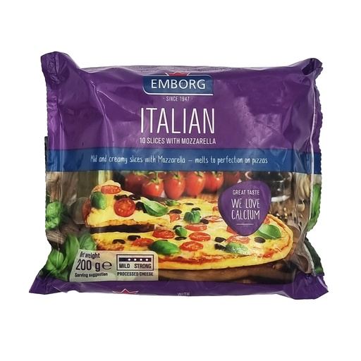 EMBORG ITALIAN MOZZARELLA 10 SLICES 200G