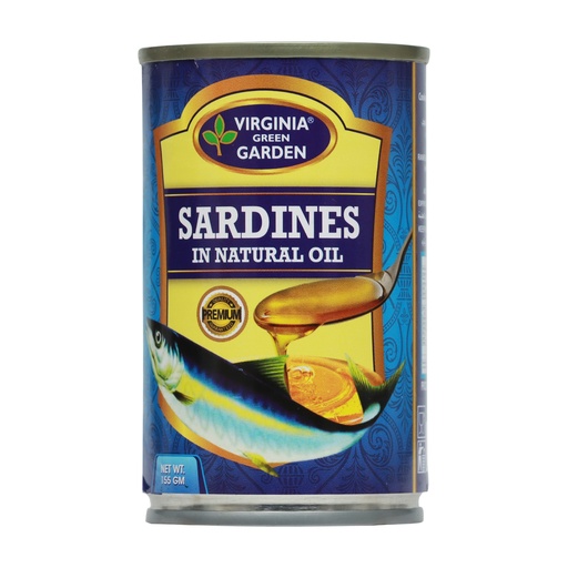 VIRGINIA GREEN GARDEN SARDINES IN NATURAL OIL 155G