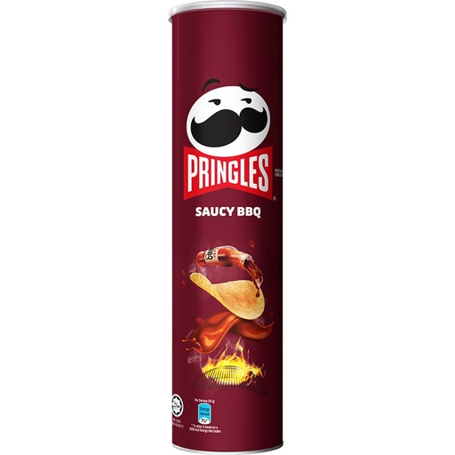 PRINGLES POTATO CHIPS SAUCY BBQ 147G