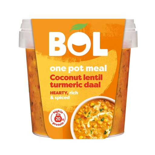 BOL ONE POT MEAL COCONUT LENTIL TURMERIC DAAL 450G