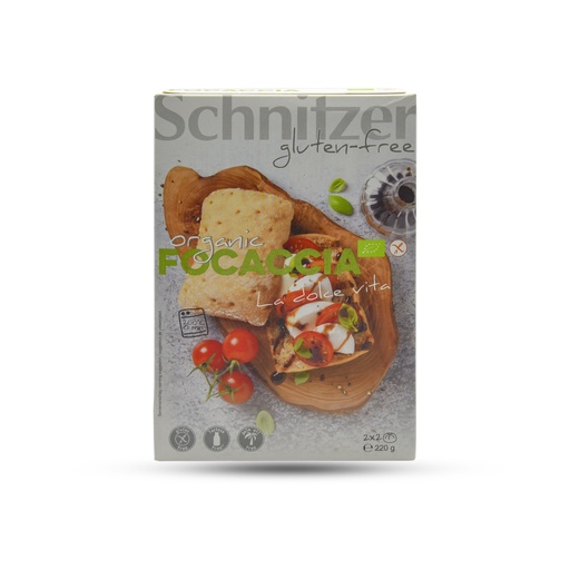 SCHNITZER GLUTEN FREE ORGANIC FOCACCIA ROLLS 220G